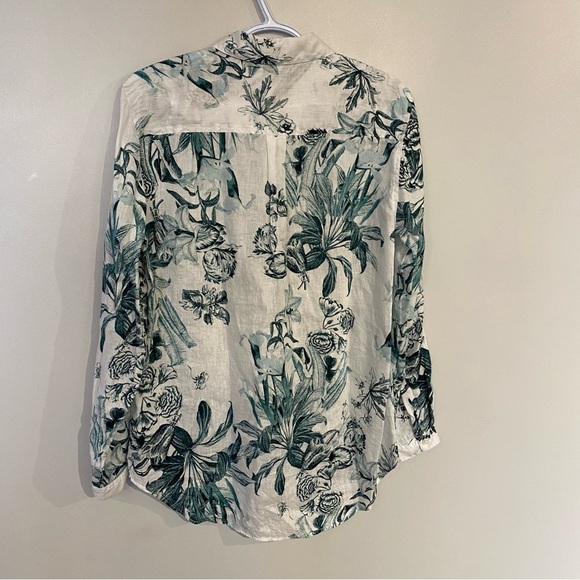 Core Life linen blouse hidden button front medium - Picture 2 of 11